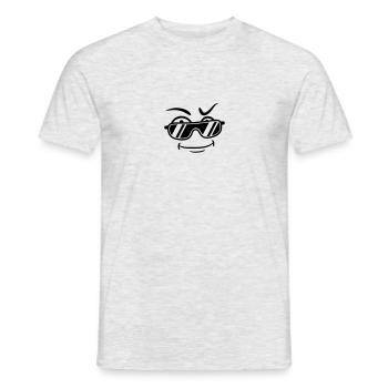 Cool guy sunglasses type grin - Men's T-Shirt - heather grey - Front - AI Model Male 178 dark (178cm)