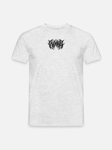 Fallen Angel Fallen Angel Logo Stil Metall Marke - Männer T-Shirt - Grau meliert