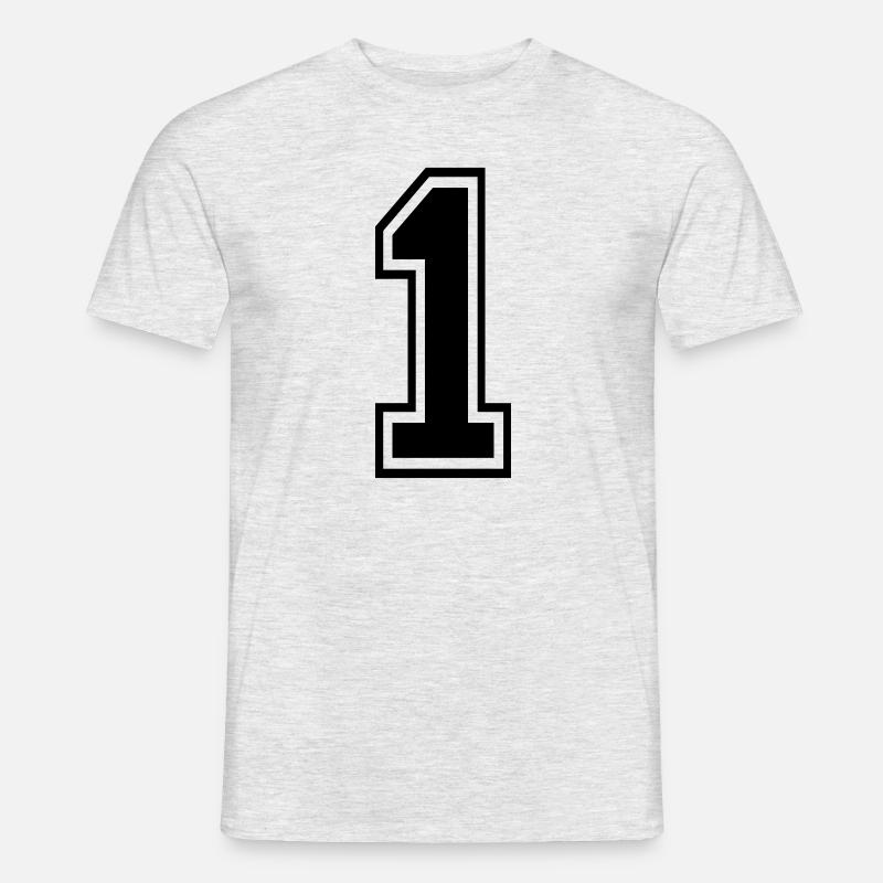 Nummer 1 - Männer T-Shirt - Grau meliert
