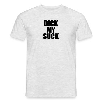 dick my suck - Männer T-Shirt - Grau meliert - Vorne - AI Model Male 178 dark (178cm)