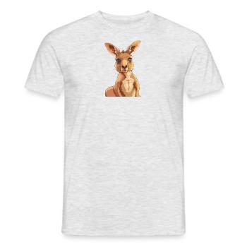 Kangaroo Kaenguru - Männer T-Shirt - Grau meliert - Vorne - AI Model Male 178 dark (178cm)
