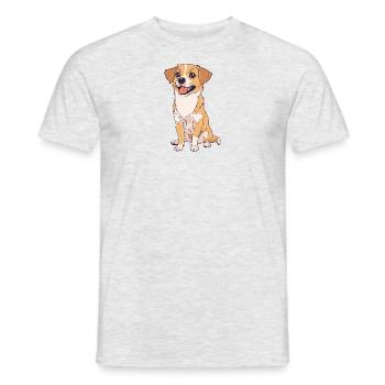 Hund Border Collie - Männer T-Shirt - Grau meliert - Vorne - AI Model Male 178 dark (178cm)