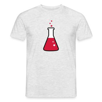 Laboratory flask, science, chemistry (3 colors) - Men's T-Shirt - heather grey - Front - AI Model Male 178 dark (178cm)