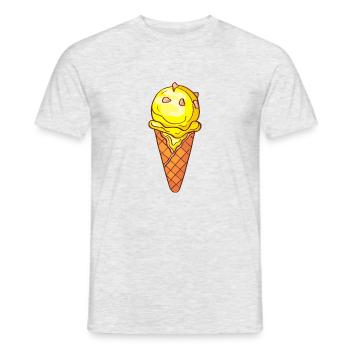 Crème glacée, crème glacée, crème glacée, crème glacée, boule, crème glacée, sundae - T-shirt homme - gris chiné - Devant - AI Model Male 178 dark (178cm)