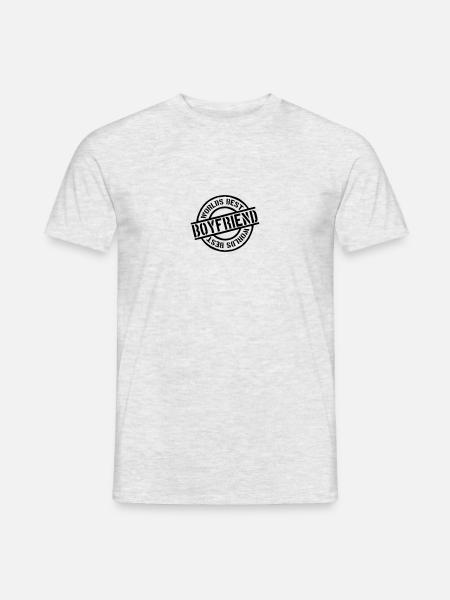 Stempel Worlds best Boyfriend - Men's T-Shirt - heather grey