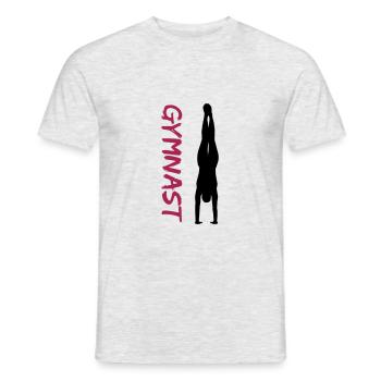 Gymnast, gymnastics - Men's T-Shirt - heather grey - Front - AI Model Male 178 dark (178cm)