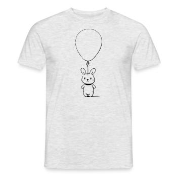 Ballonhase - Männer T-Shirt - Grau meliert - Vorne - AI Model Male 178 dark (178cm)