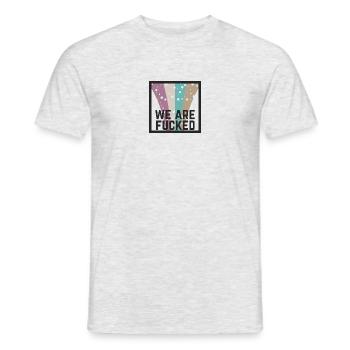 Déclaration que nous sommes foutus - T-shirt homme - gris chiné - Devant - AI Model Male 178 dark (178cm)