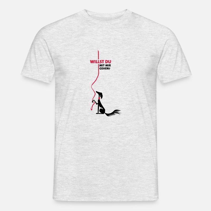 willst du? - Männer T-Shirt - Grau meliert
