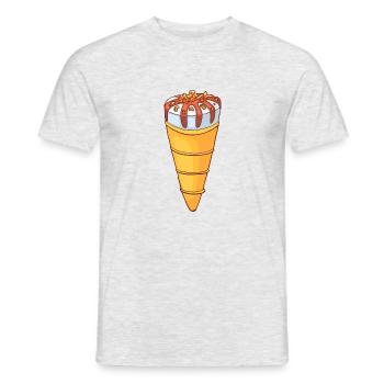 Crème glacée, crème glacée, crème glacée, crème glacée, boule, crème glacée, sundae - T-shirt homme - gris chiné - Devant - AI Model Male 178 dark (178cm)