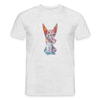 Michael Archangel - Men's T-Shirt - heather grey - Front - AI Model Male 178 dark (178cm)