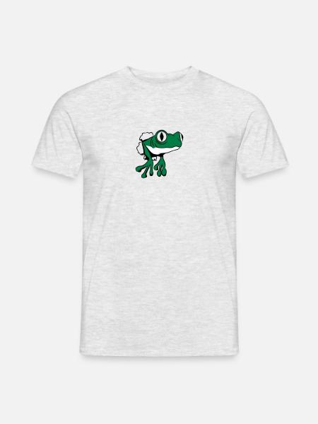 Frog hole funny - Men's T-Shirt - heather grey