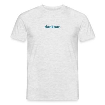 dankbar. - Männer T-Shirt - Grau meliert - Vorne - AI Model Male 178 dark (178cm)
