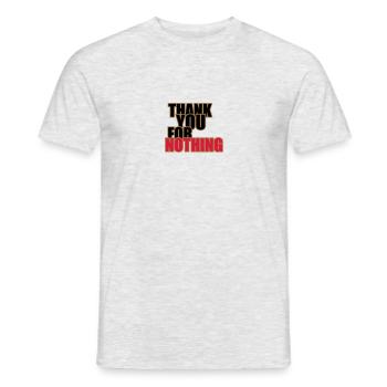 Thank You For Nothing - T-shirt homme - gris chiné - Devant - AI Model Male 178 dark (178cm)