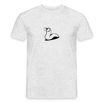 Wurm witzig süss - Männer T-Shirt - Grau meliert - Vorne - AI Model Male 178 dark (178cm)