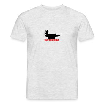 90 000 TONNEN DEMOKRATIE - Männer T-Shirt - Grau meliert - Vorne - AI Model Male 178 dark (178cm)
