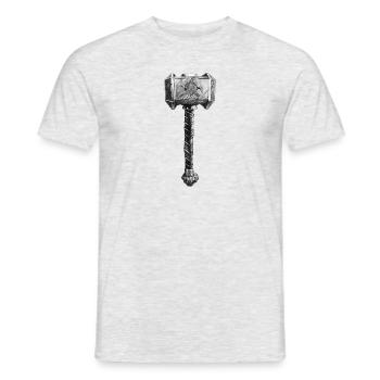 Thor Dieu Celtique Vikings Viking Marteau - T-shirt homme - gris chiné - Devant - AI Model Male 178 dark (178cm)