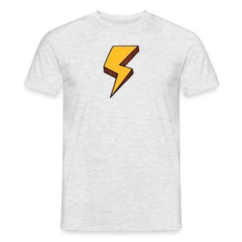 Flash symbol form - T-shirt homme - gris chiné - Devant - AI Model Male 178 dark (178cm)