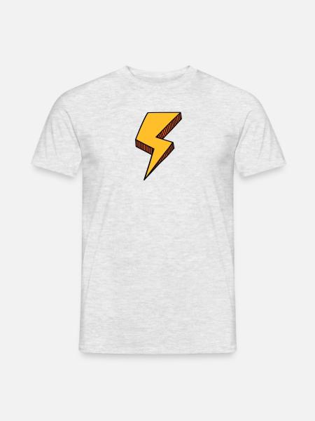 Lightning symbol form - Men's T-Shirt - heather grey