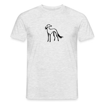 Saluki - Men's T-Shirt - heather grey - Front - AI Model Male 178 dark (178cm)