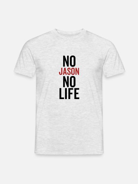 Kein Jason Kein Leben - Männer T-Shirt - Grau meliert