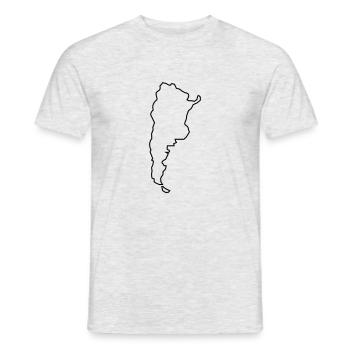 Argentina Outline - Men's T-Shirt - heather grey - Front - AI Model Male 178 dark (178cm)