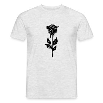 minimalist one colored rose - Men's T-Shirt - heather grey - Front - AI Model Male 178 dark (178cm)