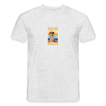 Only the Cool Petanque Boule Boule Players - Men's T-Shirt - heather grey - Front - AI Model Male 178 dark (178cm)