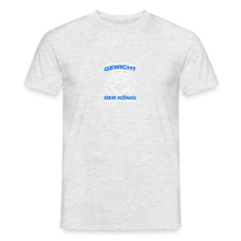 Der König Bodybuilding Bodybuilder Gym Kraftsport - Männer T-Shirt - Grau meliert - Vorne - AI Model Male 178 dark (178cm)