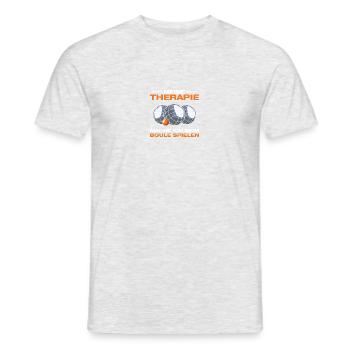 My therapy Petanque Boule Boule player - Men's T-Shirt - heather grey - Front - AI Model Male 178 dark (178cm)