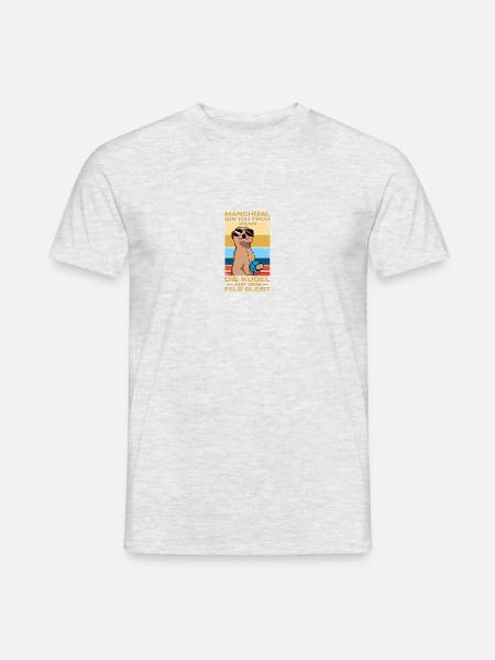 Die Kugel Petanque Boule Boulespieler - Männer T-Shirt - Grau meliert