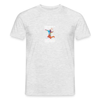 Howling badminton badminton badminton player - Men's T-Shirt - heather grey - Front - AI Model Male 178 dark (178cm)