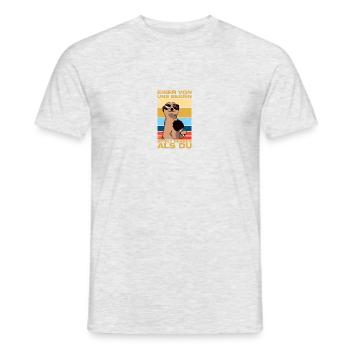 One of us both table tennis table tennis players - Men's T-Shirt - heather grey - Front - AI Model Male 178 dark (178cm)