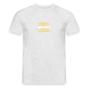 Echte Autos Lustige Auto Liebhaber Autobegeisterte - Männer T-Shirt - Grau meliert - Vorne - AI Model Male 178 dark (178cm)