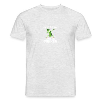 Because of the cucumbers cucumber pickle cucumber lovers - Men's T-Shirt - heather grey - Front - AI Model Male 178 dark (178cm)