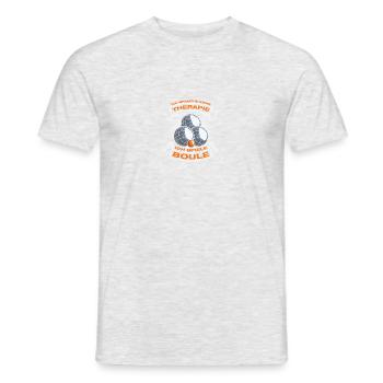 Petanque Boule Therapy Boule Player - Men's T-Shirt - heather grey - Front - AI Model Male 178 dark (178cm)
