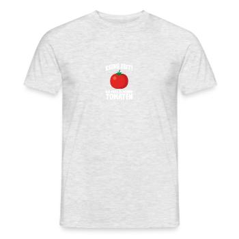 Ich muss zu meinen Tomaten - Männer T-Shirt - Grau meliert - Vorne - AI Model Male 178 dark (178cm)