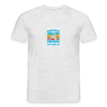 Ich kaufe mir Bauklötze und ein Dreirad lustiges - Männer T-Shirt - Grau meliert - Vorne - AI Model Male 178 dark (178cm)