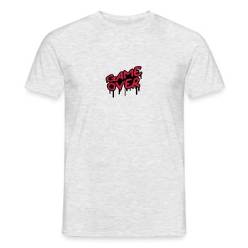 Game Over - Männer T-Shirt - Grau meliert - Vorne - AI Model Male 178 dark (178cm)