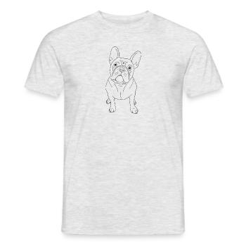 Französische Bulldogge - Männer T-Shirt - Grau meliert - Vorne - AI Model Male 178 dark (178cm)