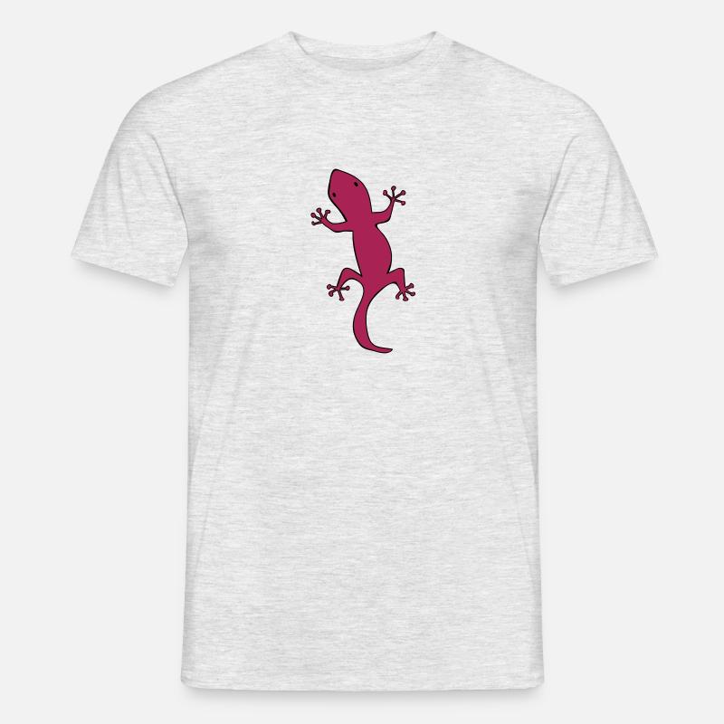 salamander - Männer T-Shirt - Grau meliert
