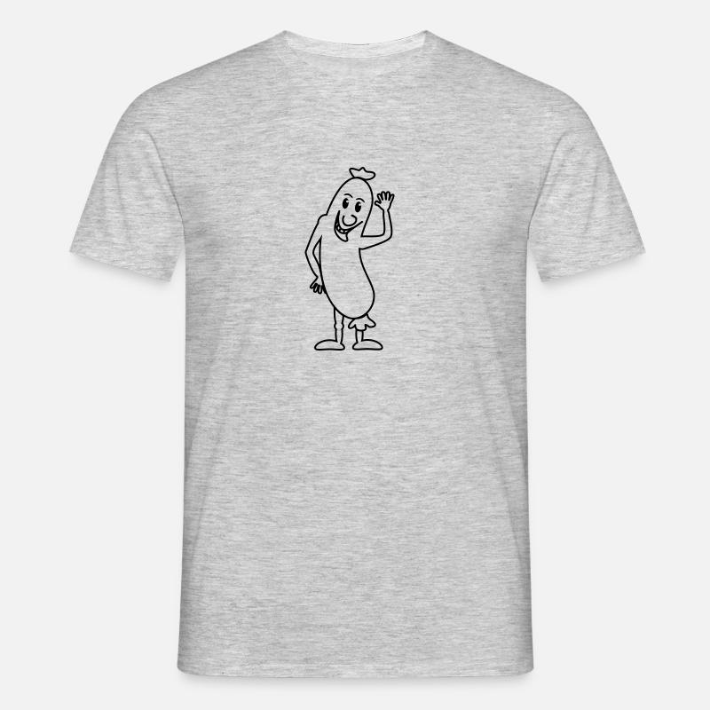 Wurst - Männer T-Shirt - Grau meliert