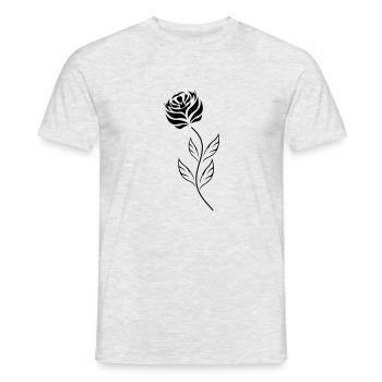 black_rose - Männer T-Shirt - Grau meliert - Vorne - AI Model Male 178 dark (178cm)