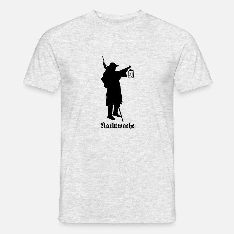 Nachtwache - Männer T-Shirt - Grau meliert