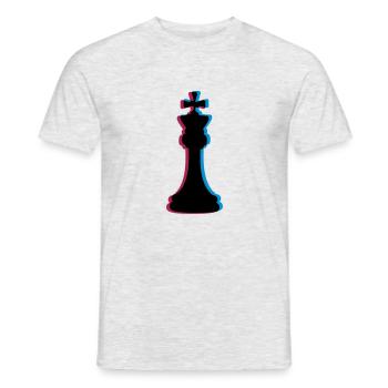 3D Effekt Schach - Männer T-Shirt - Grau meliert - Vorne - AI Model Male 178 dark (178cm)