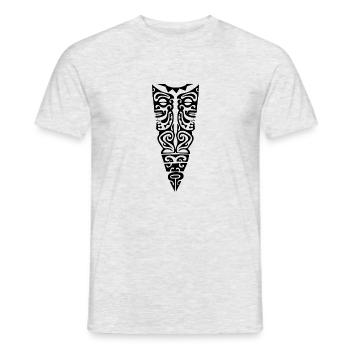 Maori Chest Logo 108 Black - Men's T-Shirt - heather grey - Front - AI Model Male 178 dark (178cm)