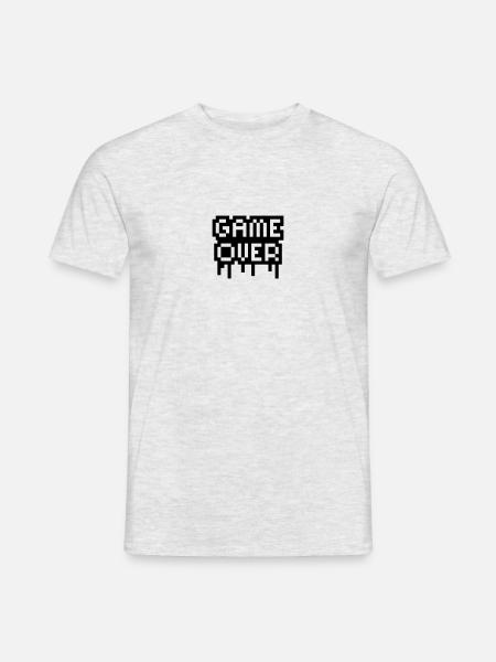 Game Over Stamp - Männer T-Shirt - Grau meliert
