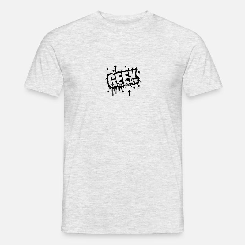 Geek Zerbrochenes Graffiti Design - Men's T-Shirt - heather grey