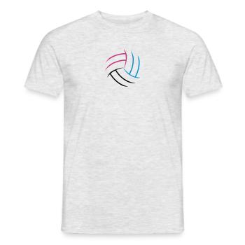 muster frau weiblich girl mädchen sprung aufschlag - Männer T-Shirt - Grau meliert - Vorne - AI Model Male 178 dark (178cm)