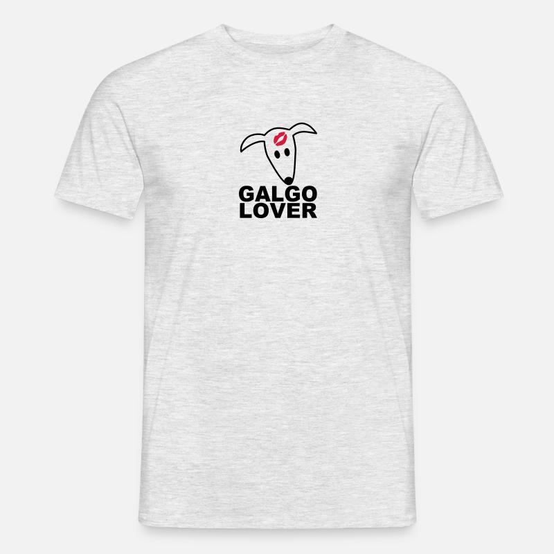 Galgolover - Männer T-Shirt - Grau meliert
